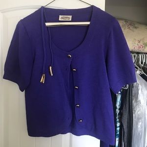 St. John by Marie Gray sweater & skirt set w belt